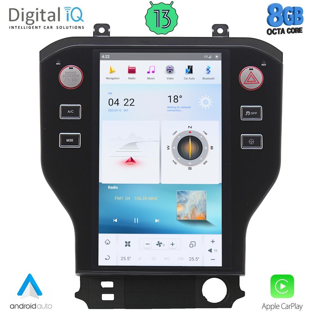 ZFG766-13 DIGITAL IQ ZFG 766_CPA (11.8inc) MULTIMEDIA SYSTEM for FORD MUSTANG mod. 2015-2020 - Image 1